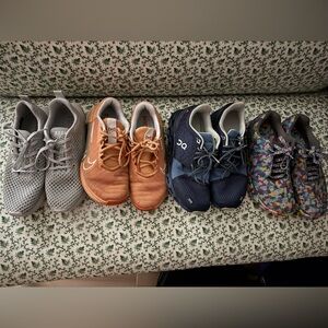 USED BUNDLE of FOUR pairs of Women’s sneakers- NoBulls, OnCloud, Nike